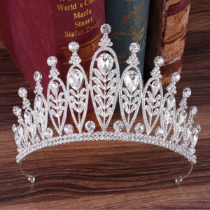 Corona Premium diamante grande y superior pequeño tono Silver and gold T15-0015