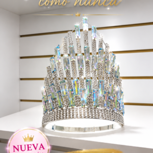 Corona Premium Imponente 19.5 cm silver multiples diamantes estilo Europeo CRP1-001